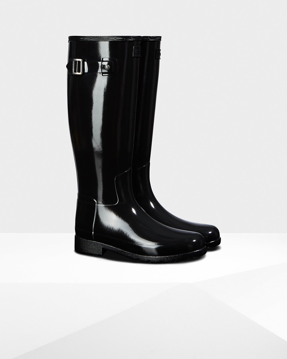 Botas de Lluvia Altas Hunter Mujer - Original Refined Gloss - Negros - PIMXERJ-54